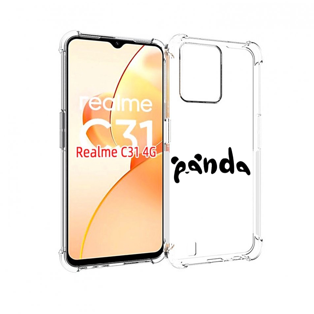 

Чехол MyPads панда надпись для OPPO Realme C31, Прозрачный, Tocco