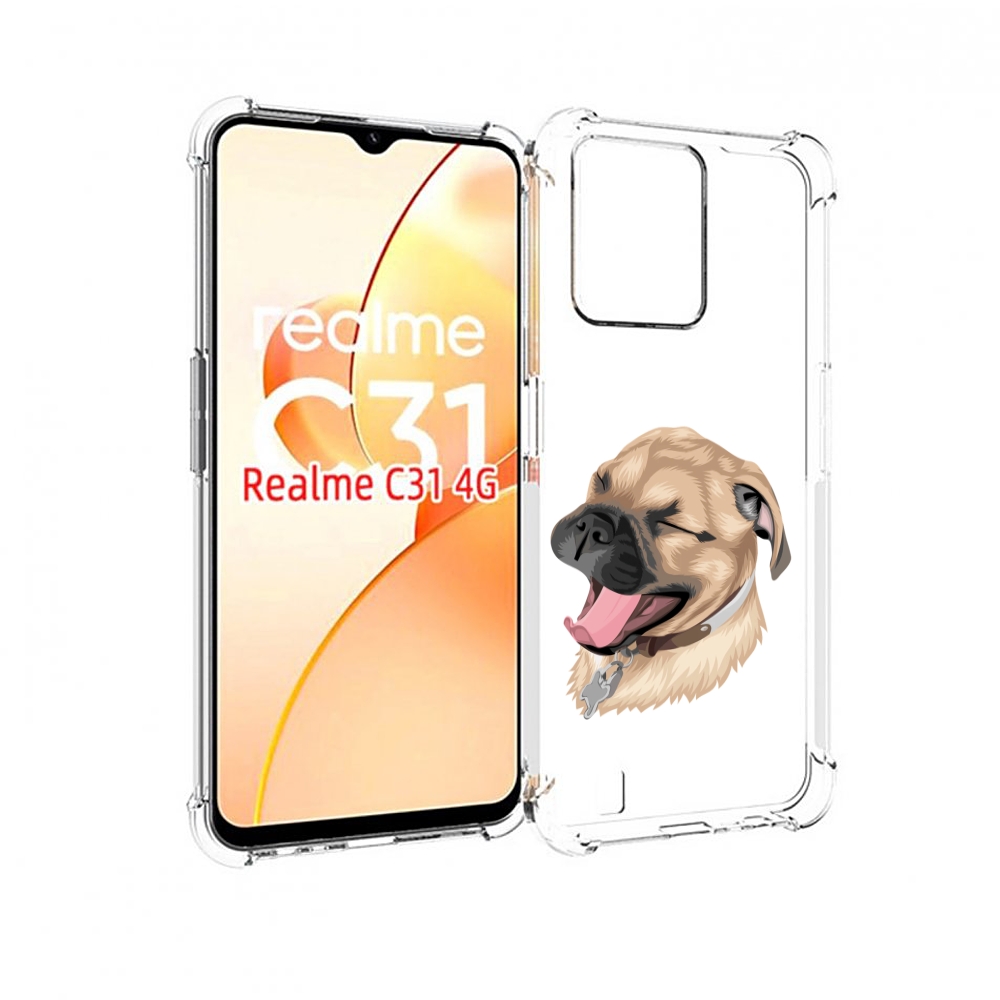 

Чехол MyPads очень-довольная-собака для OPPO Realme C31, Прозрачный, Tocco