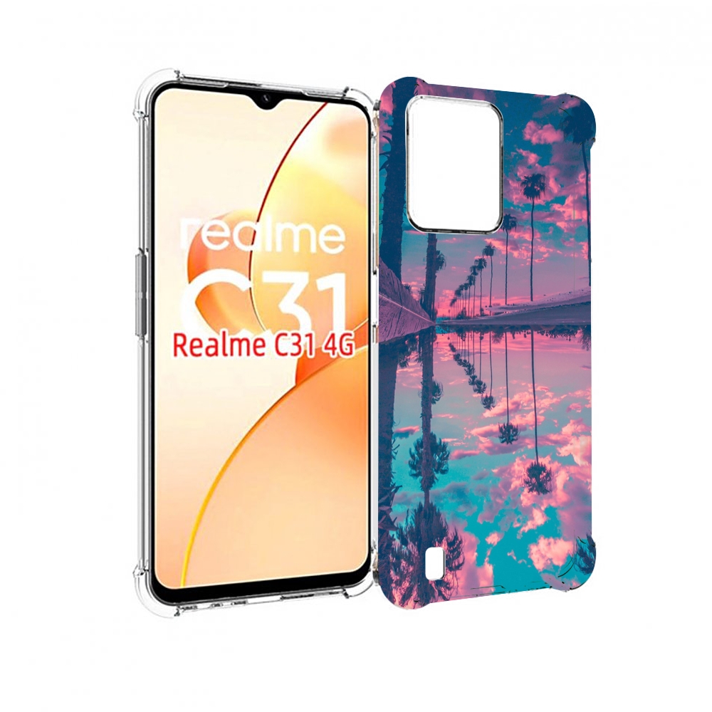 

Чехол MyPads отражение-пальм для OPPO Realme C31, Прозрачный, Tocco