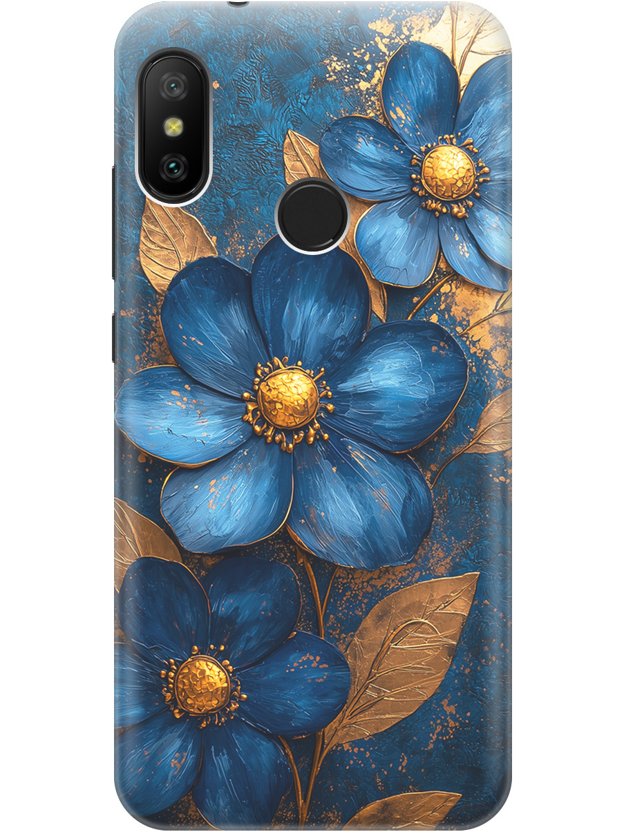 

Силиконовый чехол на Xiaomi Mi A2 Lite/Redmi 6 Pro с принтом 835450, Прозрачный;золотистый;синий, 718586923