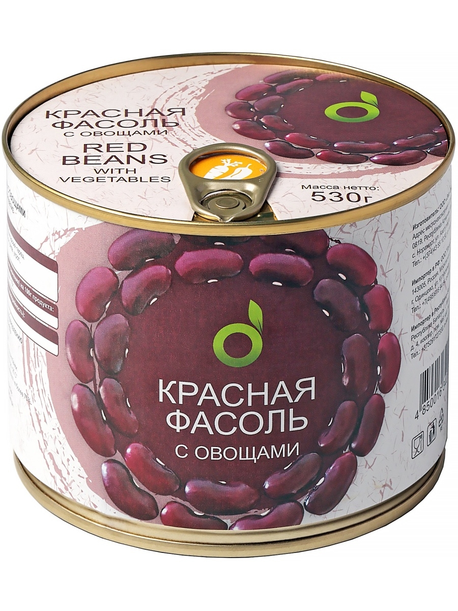 Фасоль Ecofood красная с овощами 530г