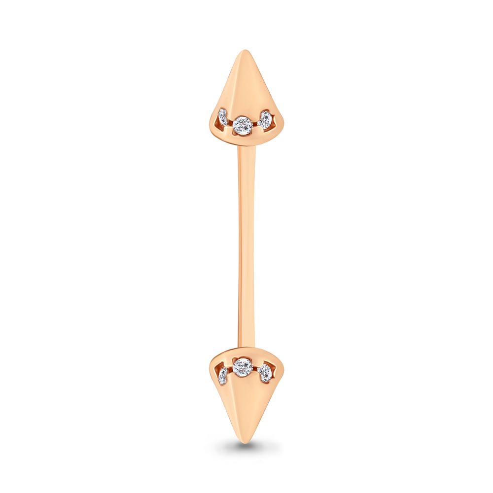 

Пирсинг из красного золота с фианитом Aquamarine Aquamarine 70506А_585_кз, 70506А_585_кз