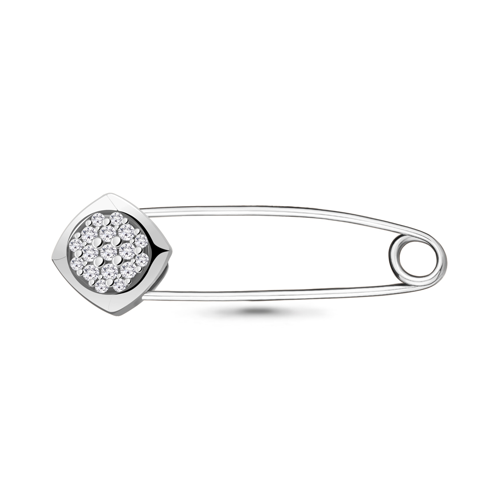 

Брошь из серебра с фианитом Aquamarine Aquamarine 70486А_925_р, 70486А_925_р
