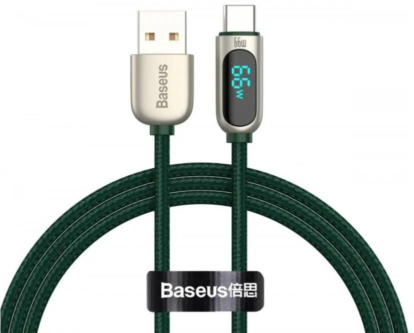 

Кабель USB Type-C-USB Baseus DisplayFast66w 1 м зеленый, Display Fast 66w