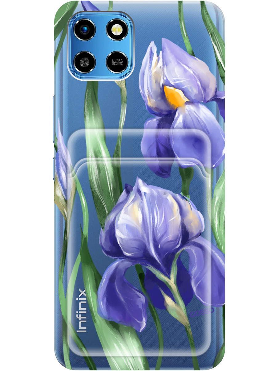 

Силиконовый чехол на Infinix Smart 6 HD с рисунком "Amazing Irises" прозрачный, 20012034