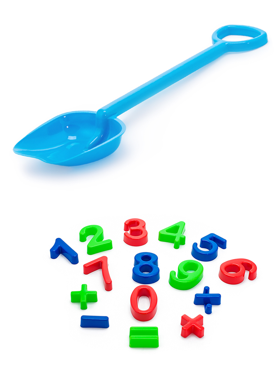 фото Набор для песочницы karolina toys арифметика + лопатка 50 см. голубая