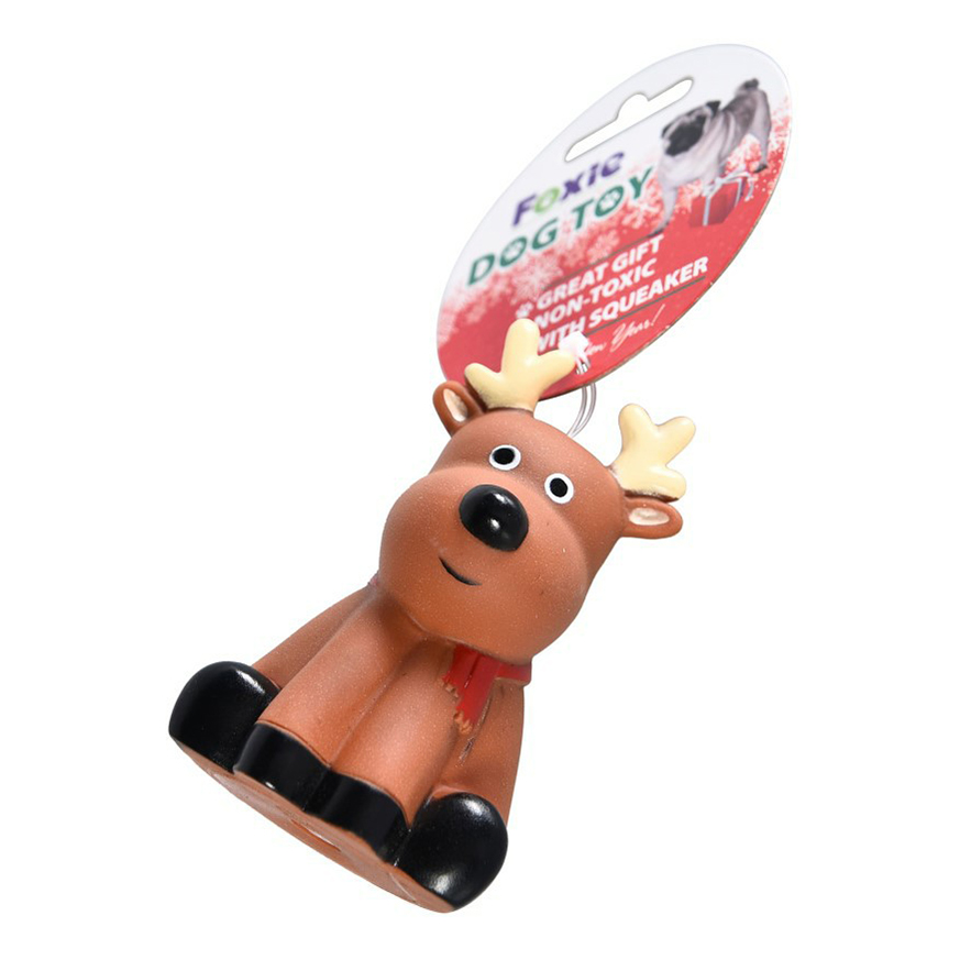 

Игрушка для собак Foxie Олень с пищалкой, 9 х 5,5 х 5,5 см
