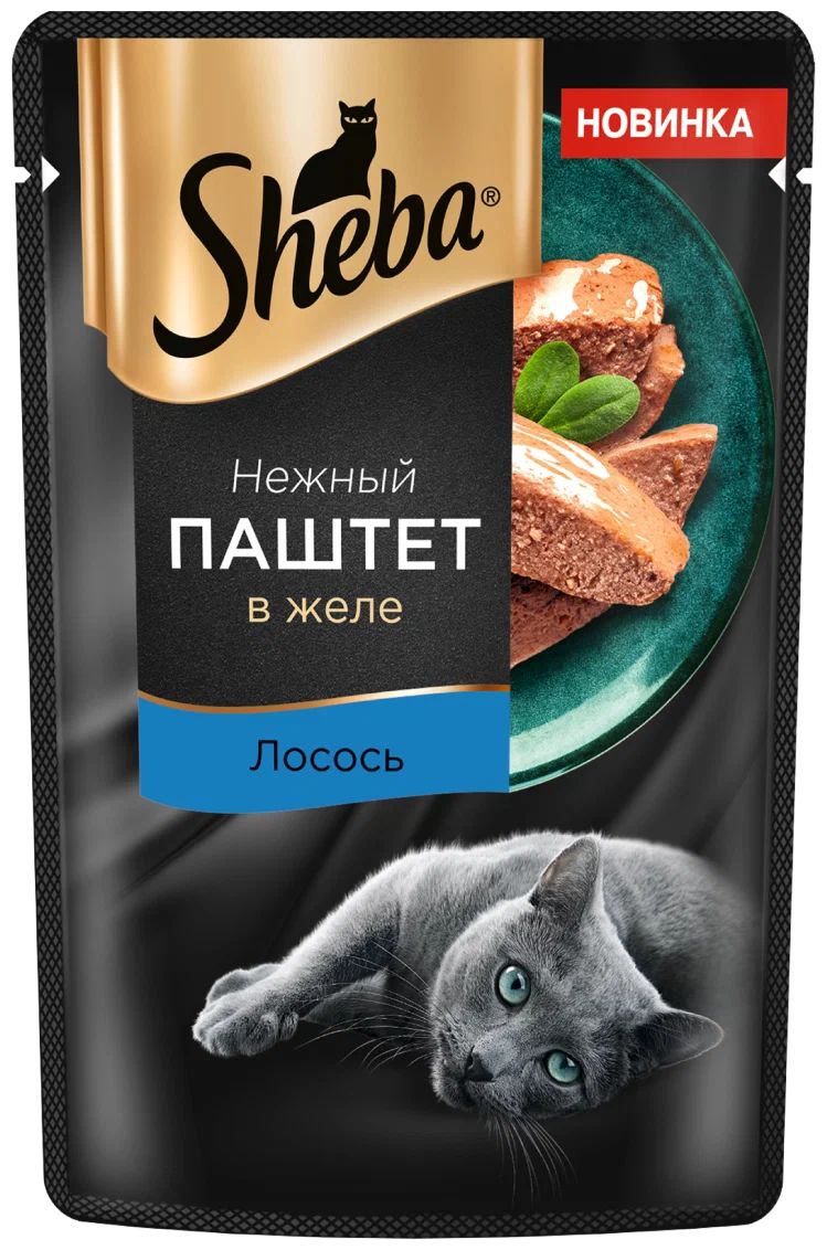 Влажный корм для кошек Sheba Нежный паштет с лососем, 75 г