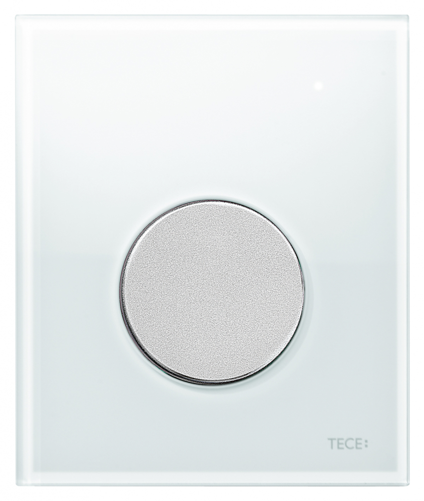 Кнопка смыва Tece Loop Urinal 9242659 белое стекло кнопка хром матовый