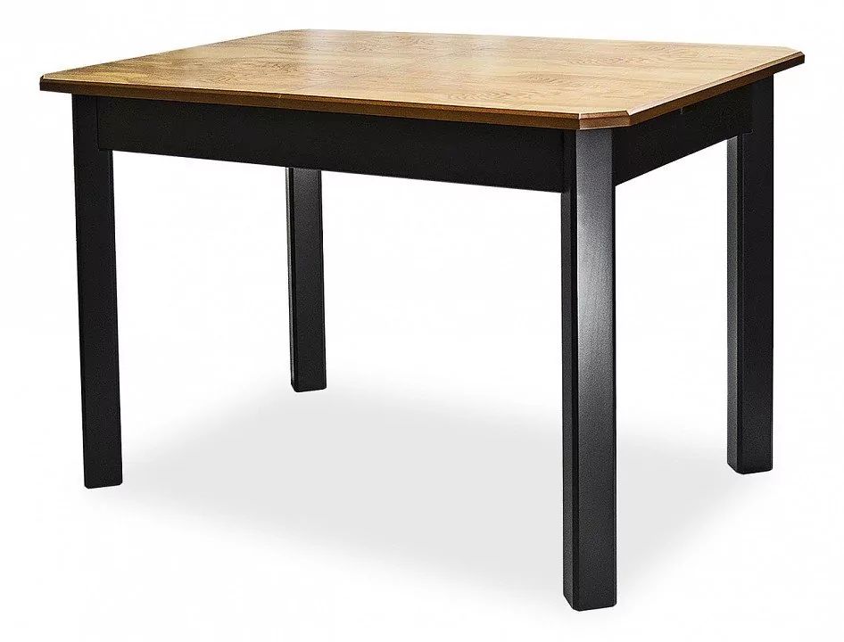 Стол обеденный Мебелик Мариус М 80 дуб/чёрный 120/170*80
