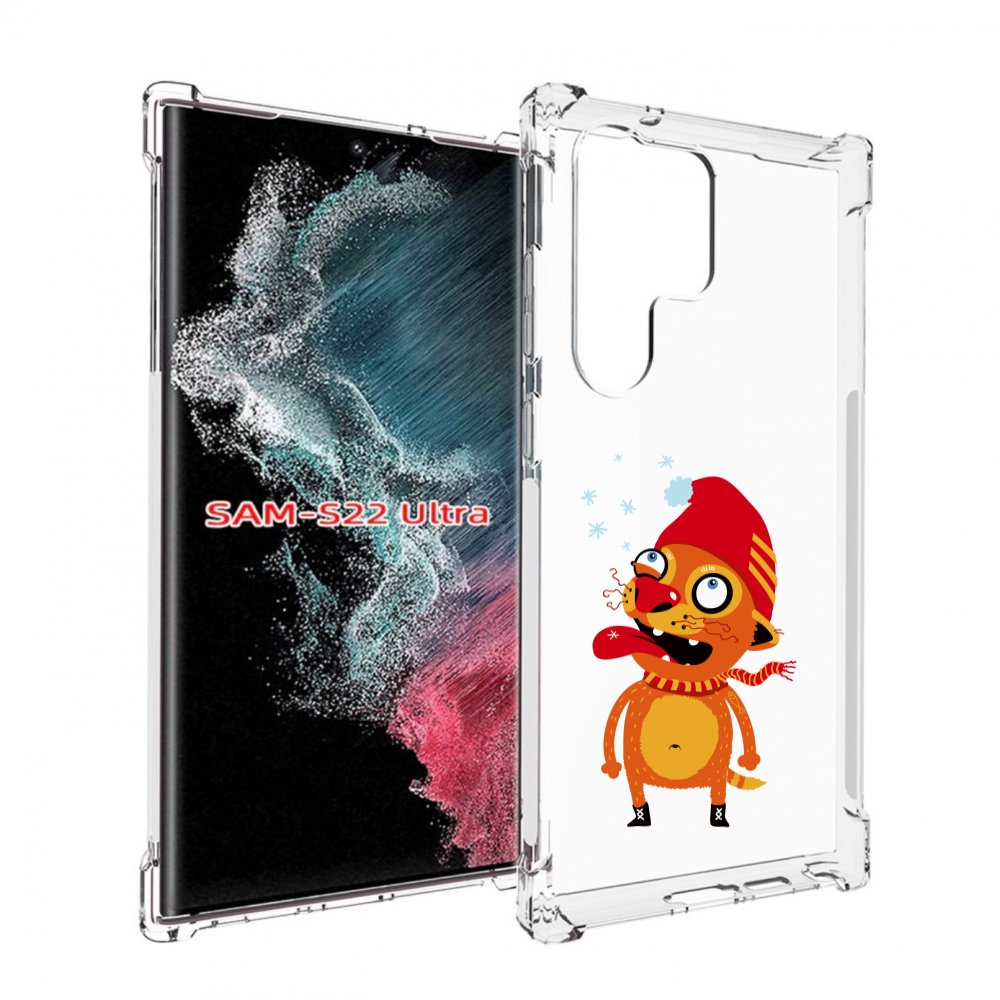

Чехол Mypads Зимний Кот Для Samsung Galaxy S23 Ultra, Прозрачный, Tocco