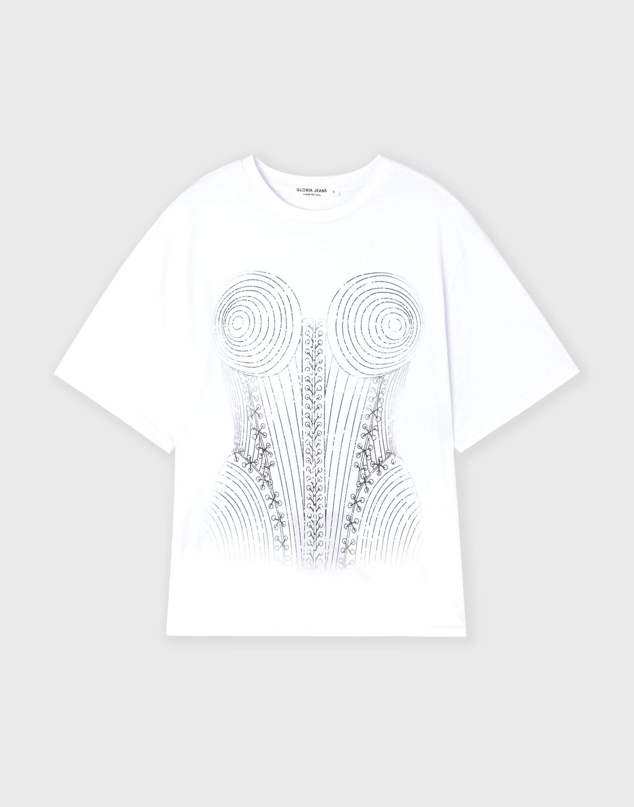 

Футболка женская Gloria Jeans GKT024902 белый XS/164, GKT024902