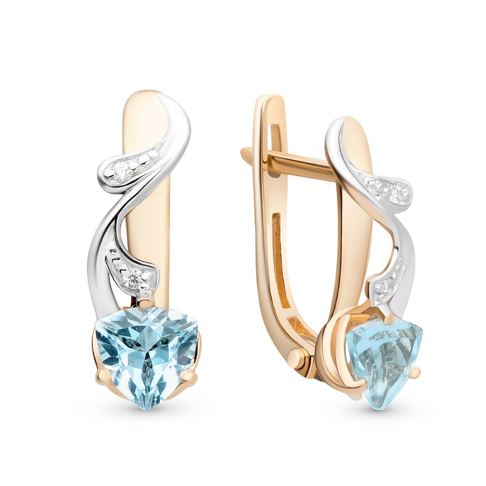 

Серьги из красного золота с топазом, фианитом 585Gold 202006495, 202006495
