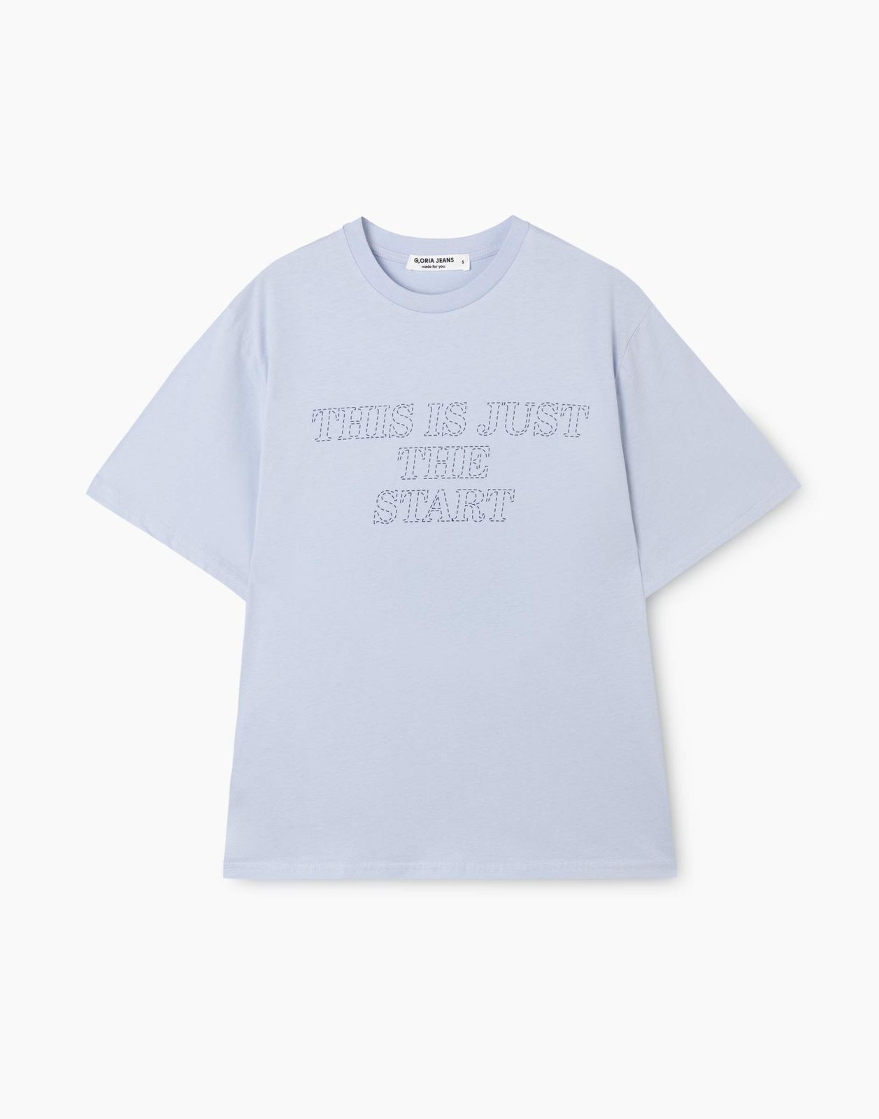 

Футболка женская Gloria Jeans GKT025203 светло-синий XL/170, GKT025203