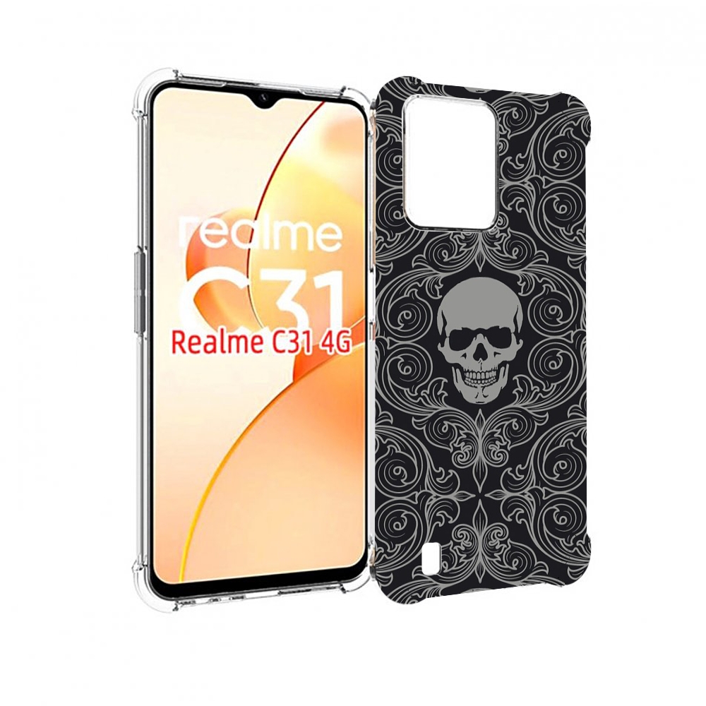 

Чехол MyPads орнамент-черепов для OPPO Realme C31, Прозрачный, Tocco