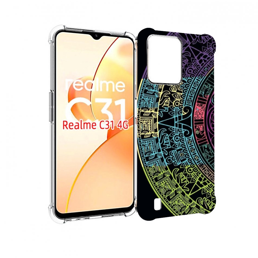 

Чехол MyPads орнамент полукруга для OPPO Realme C31, Прозрачный, Tocco