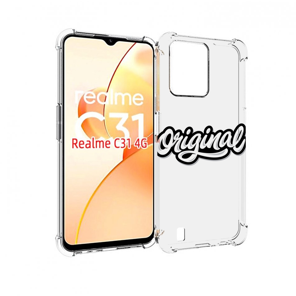 

Чехол MyPads оригинал-надпись для OPPO Realme C31, Прозрачный, Tocco