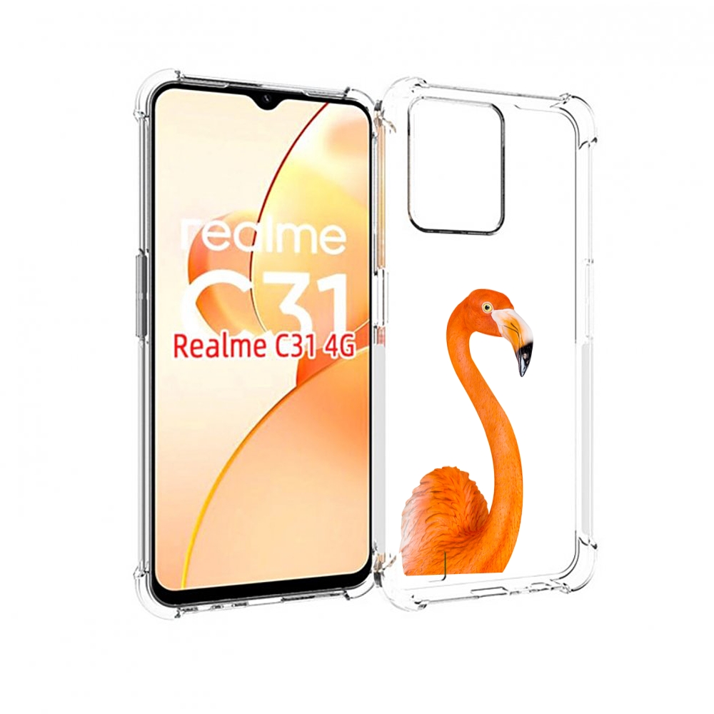 

Чехол MyPads оранжевый-фламинго для OPPO Realme C31, Прозрачный, Tocco
