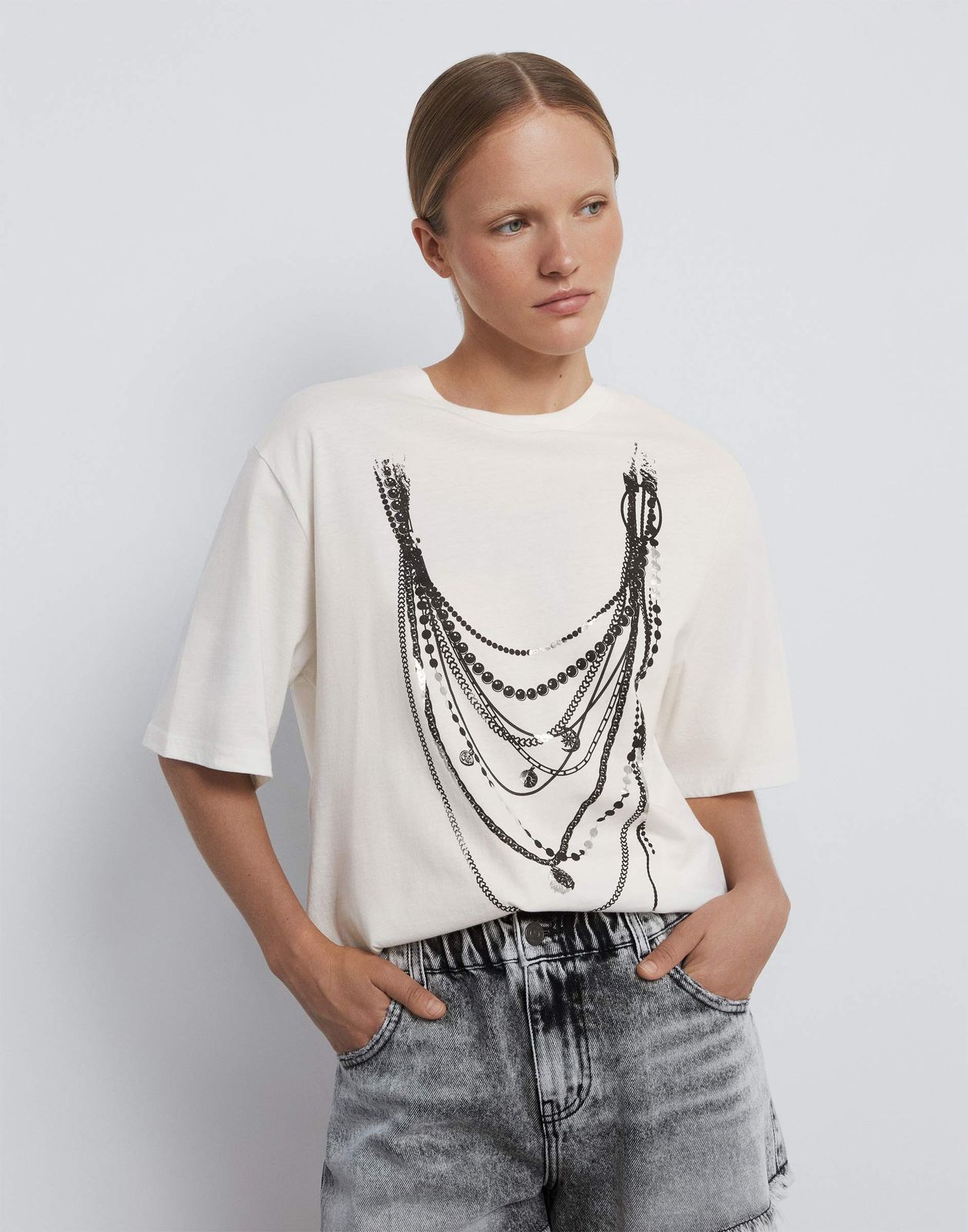 

Футболка женская Gloria Jeans GKT024904 молочный XXS/158, Бежевый, GKT024904