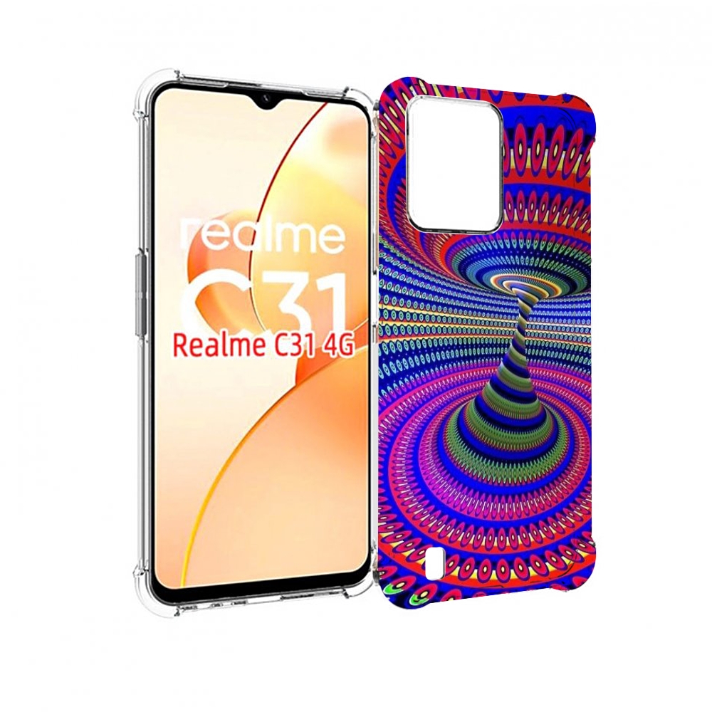 

Чехол MyPads оптическая иллюзия для OPPO Realme C31, Прозрачный, Tocco
