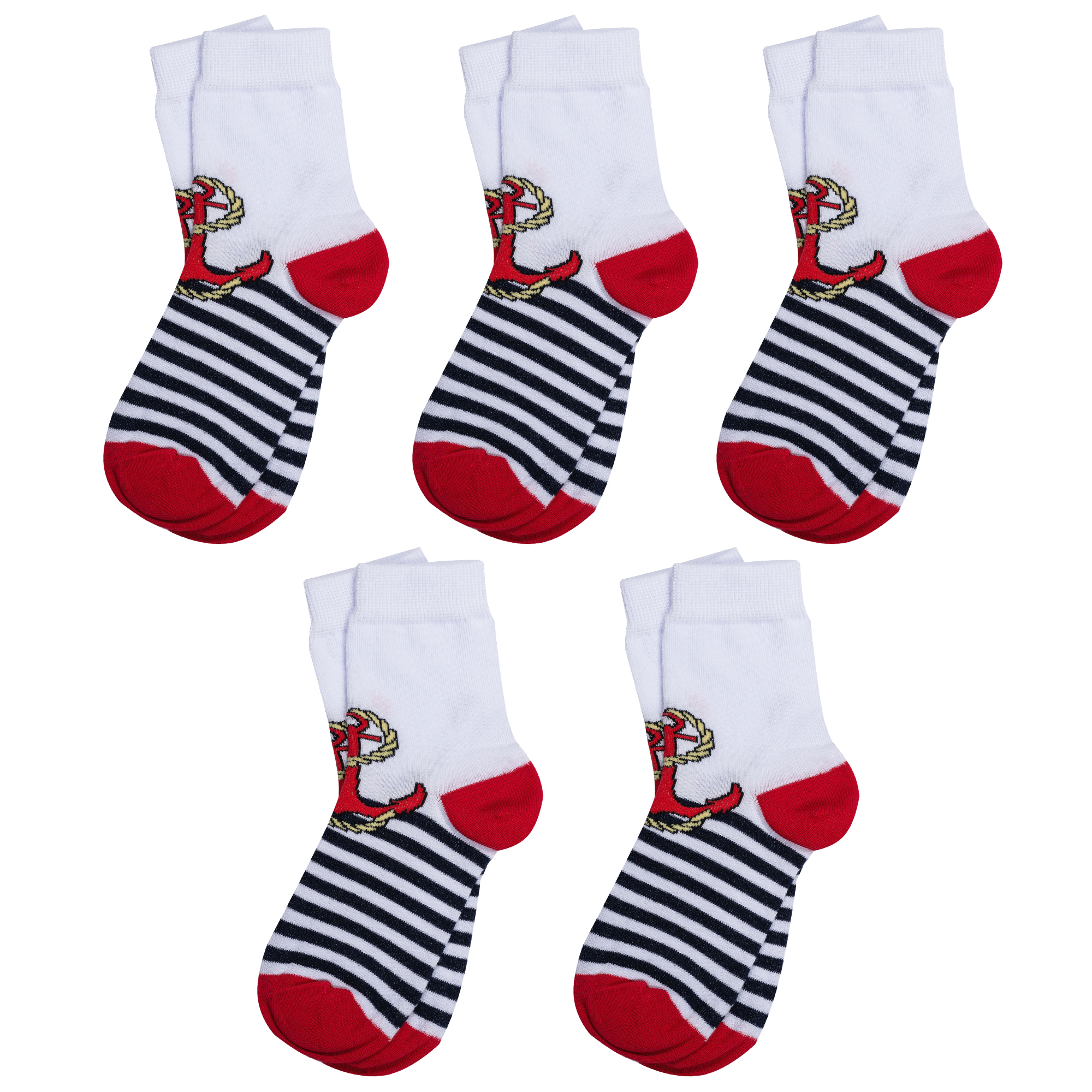 

Носки детские Rusocks 5-Д-43 цв. белый; красный р. 16-18, 5-Д-43