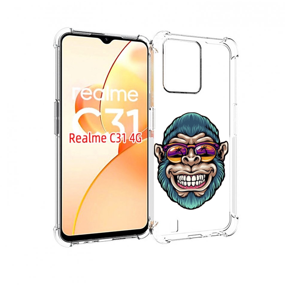 

Чехол MyPads обезьяна улыбается для OPPO Realme C31, Прозрачный, Tocco
