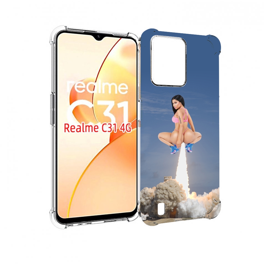 

Чехол MyPads ники-минаж-ракета детский для OPPO Realme C31, Прозрачный, Tocco