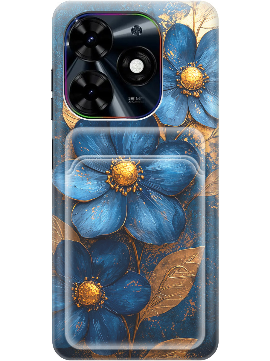 

Силиконовый чехол на Tecno Spark Go 2024 / Spark 20 / 20C / Pop 8 с принтом 835422, Прозрачный;золотистый;синий, 777768823