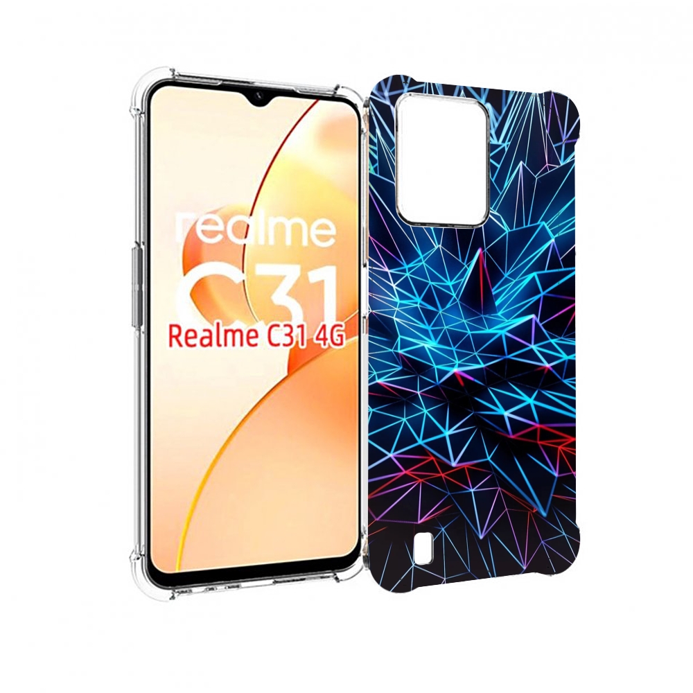 

Чехол MyPads неоновая-абстракция для OPPO Realme C31, Прозрачный, Tocco