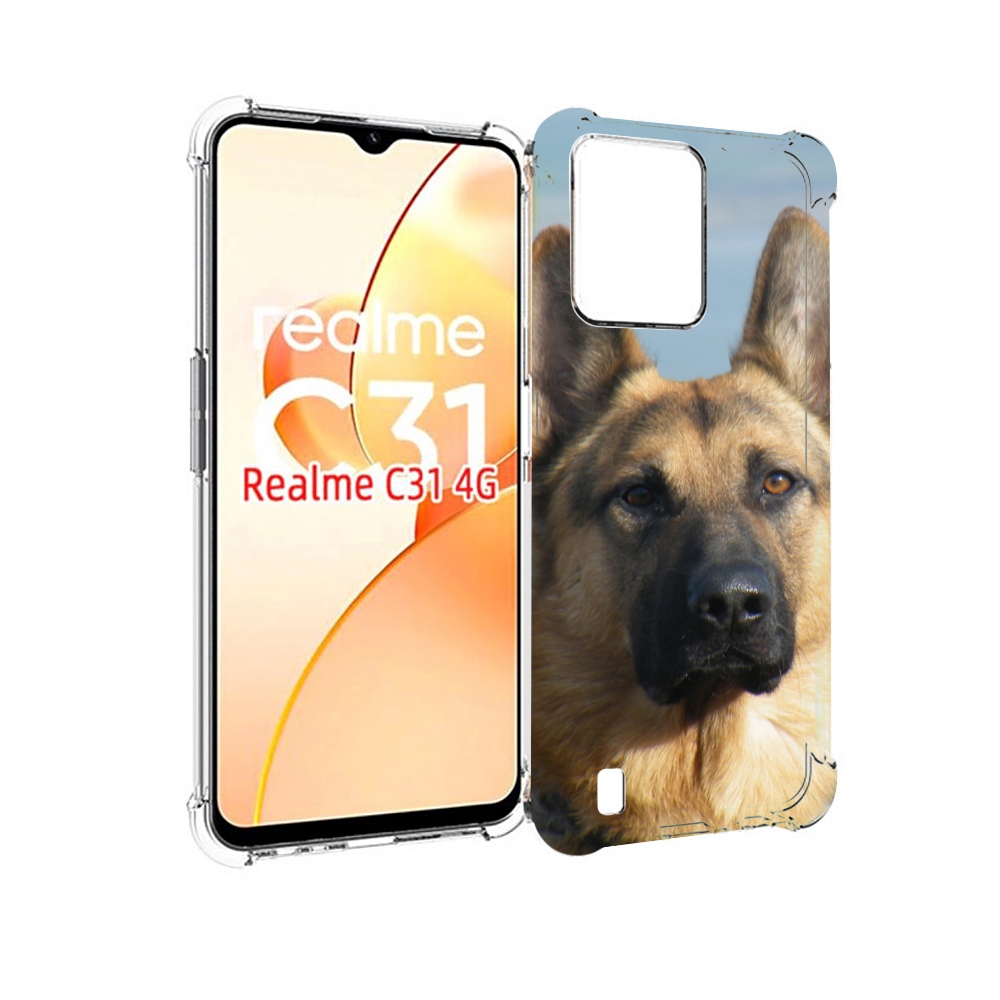 Чехол MyPads немецкая овчарка для OPPO Realme C31