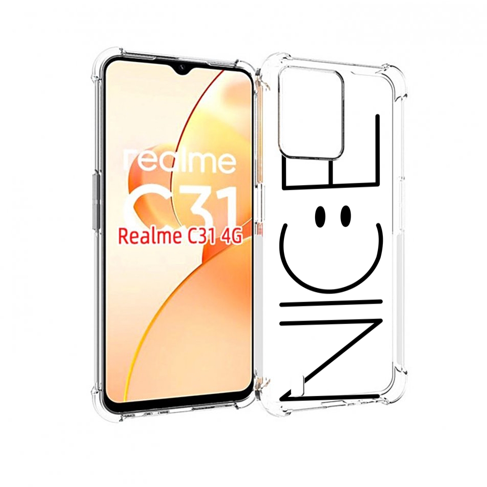 

Чехол MyPads найс-надпись для OPPO Realme C31, Прозрачный, Tocco