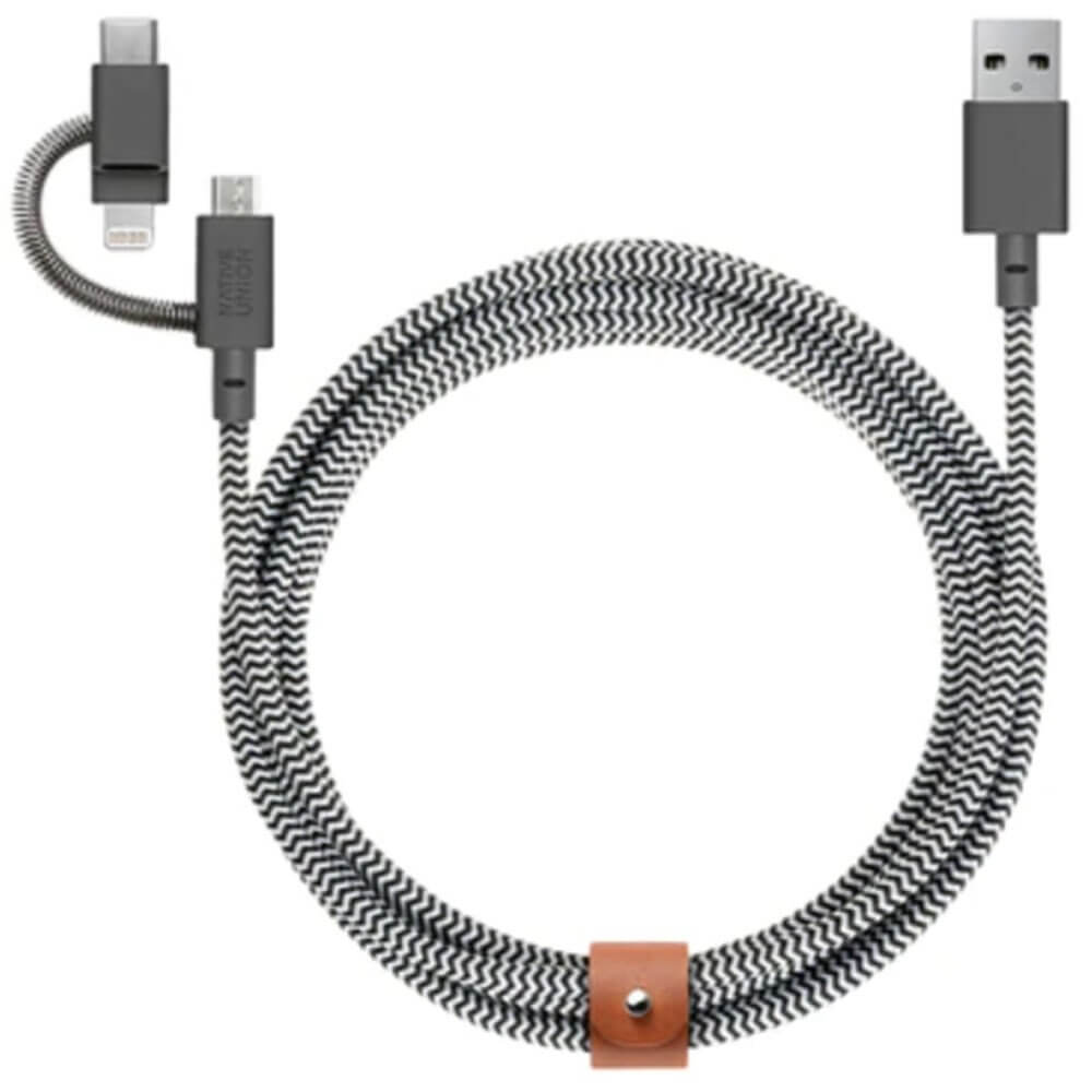 Кабель  Native Union BELT-KV-ULC-ZEB Belt Cable Universal, 2 м, зебра