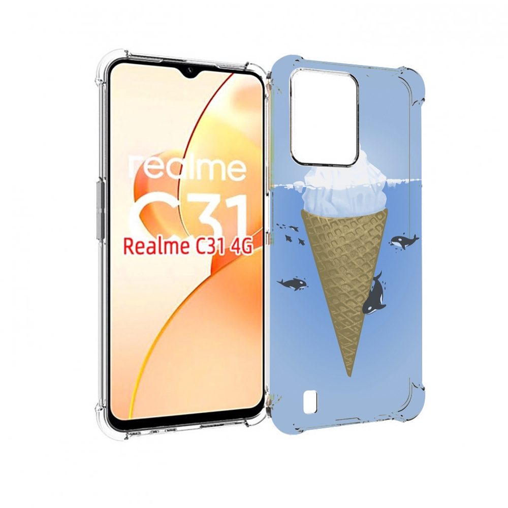 

Чехол MyPads мороженное-у-косаток для OPPO Realme C31, Прозрачный, Tocco