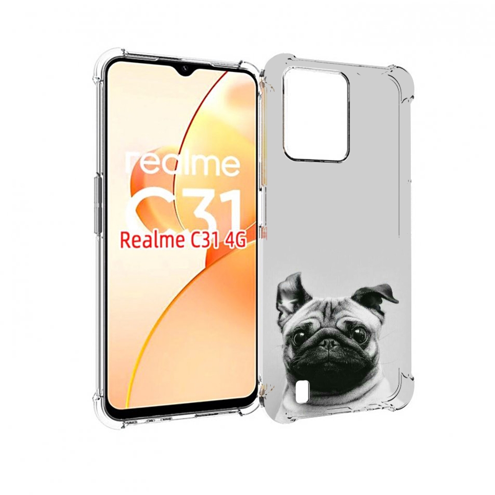 

Чехол MyPads мопс для OPPO Realme C31, Прозрачный, Tocco