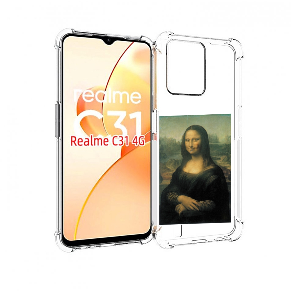 

Чехол MyPads монализа-с-чупачупсом для OPPO Realme C31, Прозрачный, Tocco