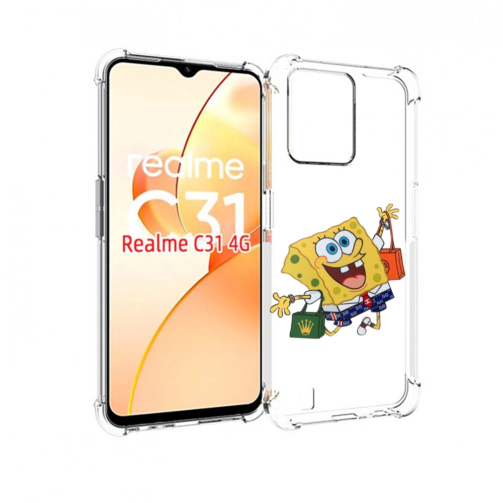 

Чехол MyPads модный-спанч-боб для OPPO Realme C31, Прозрачный, Tocco