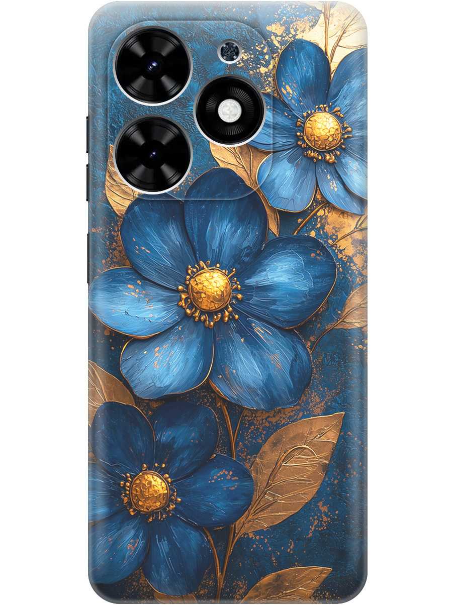

Силиконовый чехол на Tecno Spark Go 2024/Spark 20/20C/Pop 8 с принтом 835363, Прозрачный;золотистый;синий, 777768823