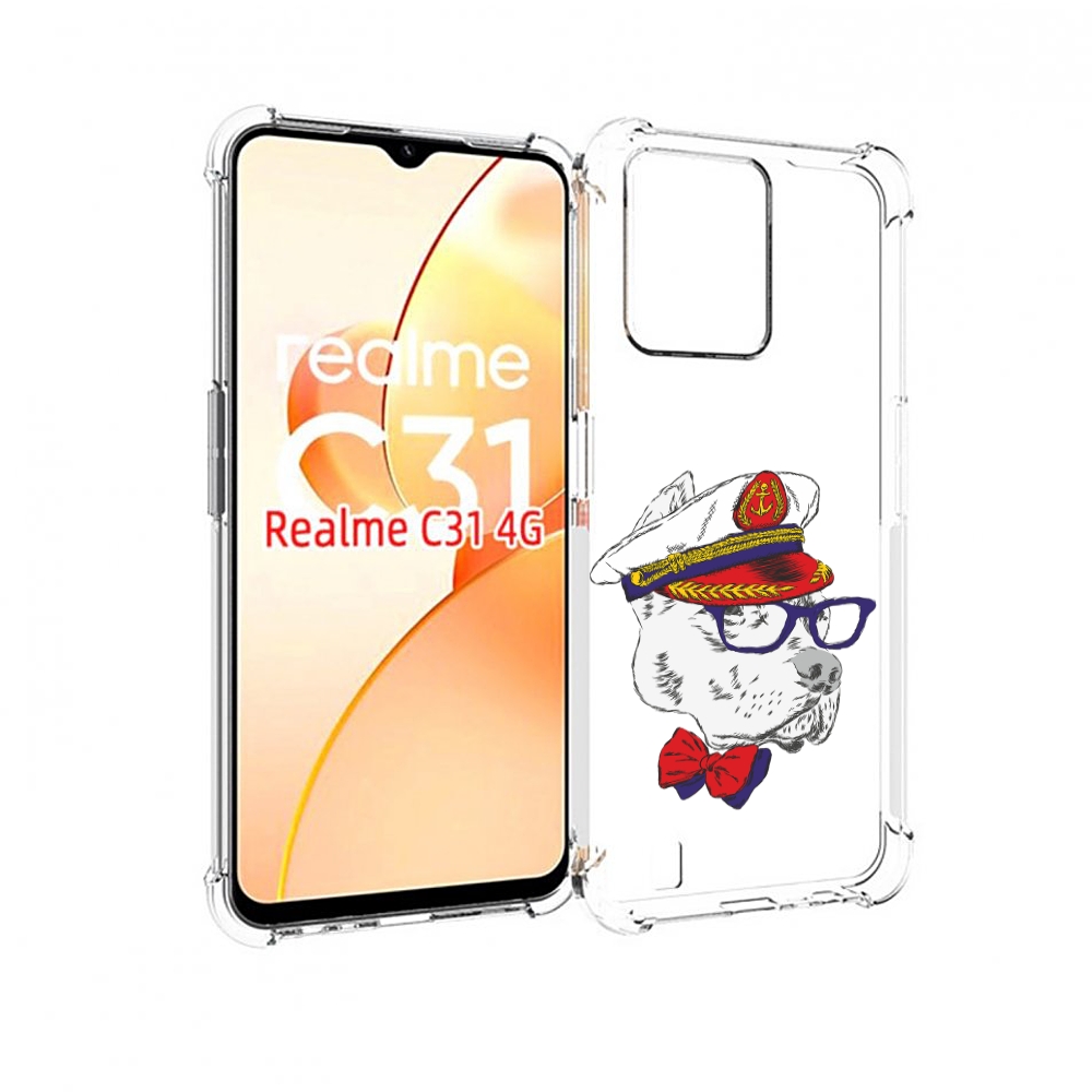 

Чехол MyPads бульдог для OPPO Realme C31, Прозрачный, Tocco