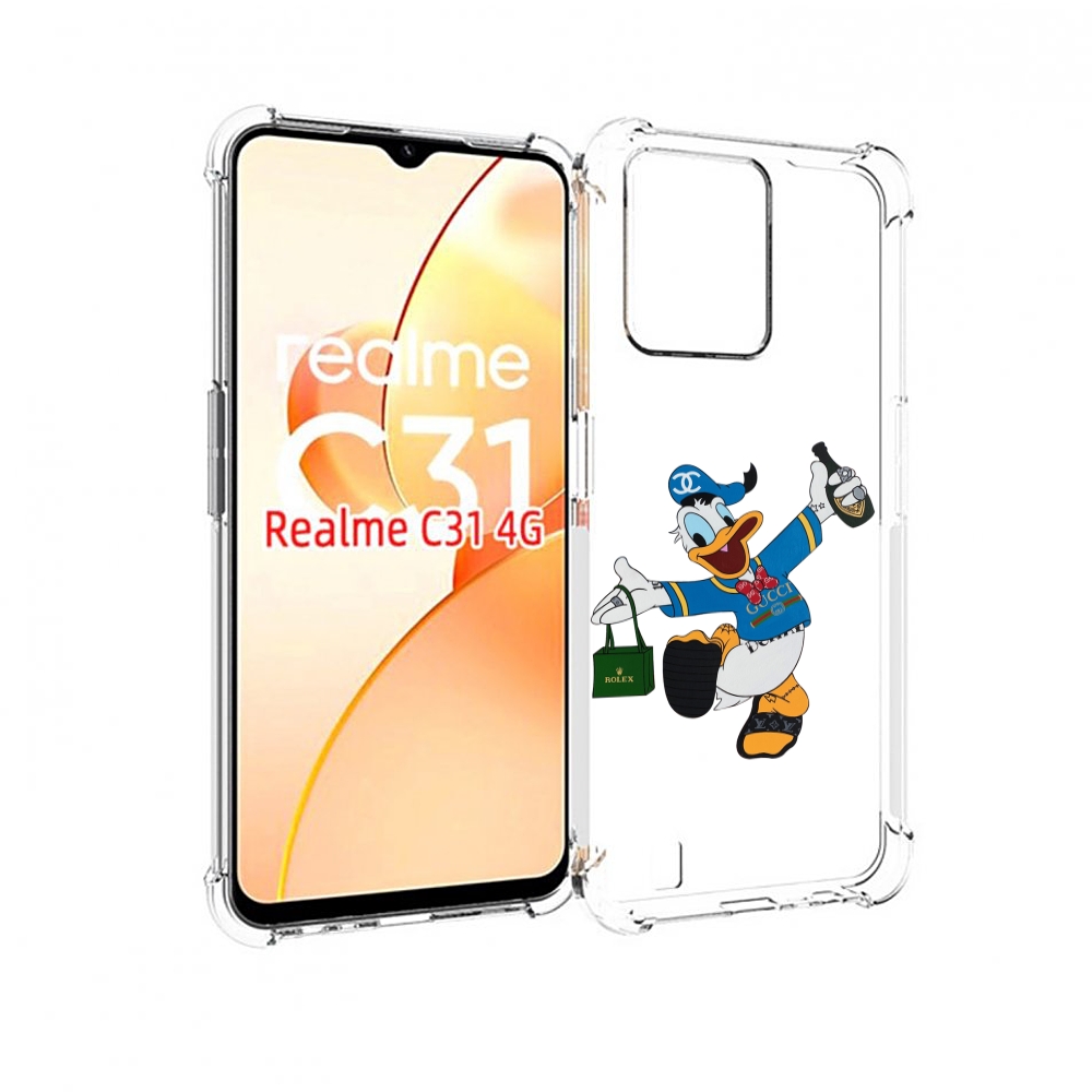 

Чехол MyPads модный-дональд-дак для OPPO Realme C31, Прозрачный, Tocco