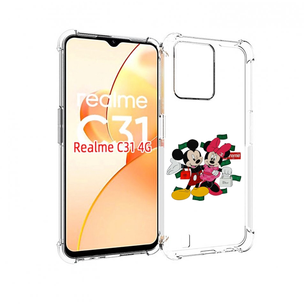 

Чехол MyPads модные-микки-маус детский для OPPO Realme C31, Прозрачный, Tocco