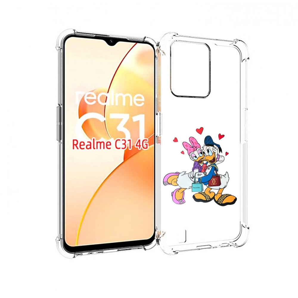 

Чехол MyPads модные-влюбленные-утки для OPPO Realme C31, Прозрачный, Tocco