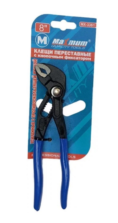 

Переставные клещи с кнопочным фиксатором, Maximum 3371, MAX-3371/blue