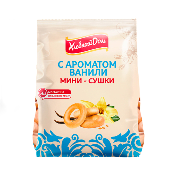 Мини-сушки Хлебный дом с ароматом ванили 180 г 62₽