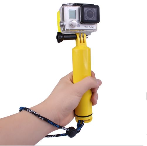 

Ручка - поплавок с отсеком для хранения для GoPro, Xiaomi, SJCAM, EKEN желтая