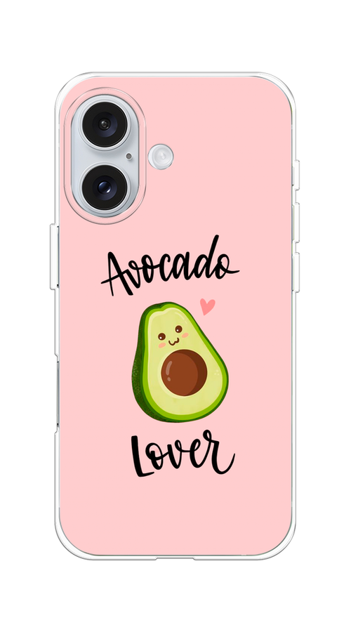 

Чехол на Apple iPhone 16 "Avocado lover", Розовый;зеленый, 16050-1