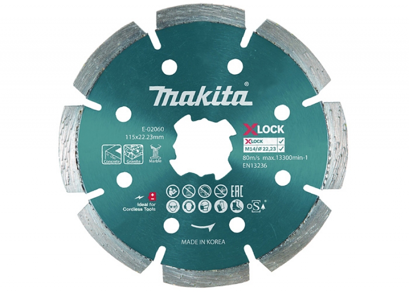 Диск алмазный X-LOCK 115х22,23 сегментный Makita E-02060 (арт. 199909)