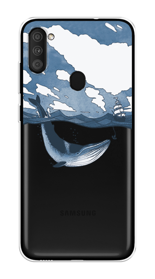 

Чехол на Samsung Galaxy A11 "Большой кит", Синий, 2100150-1