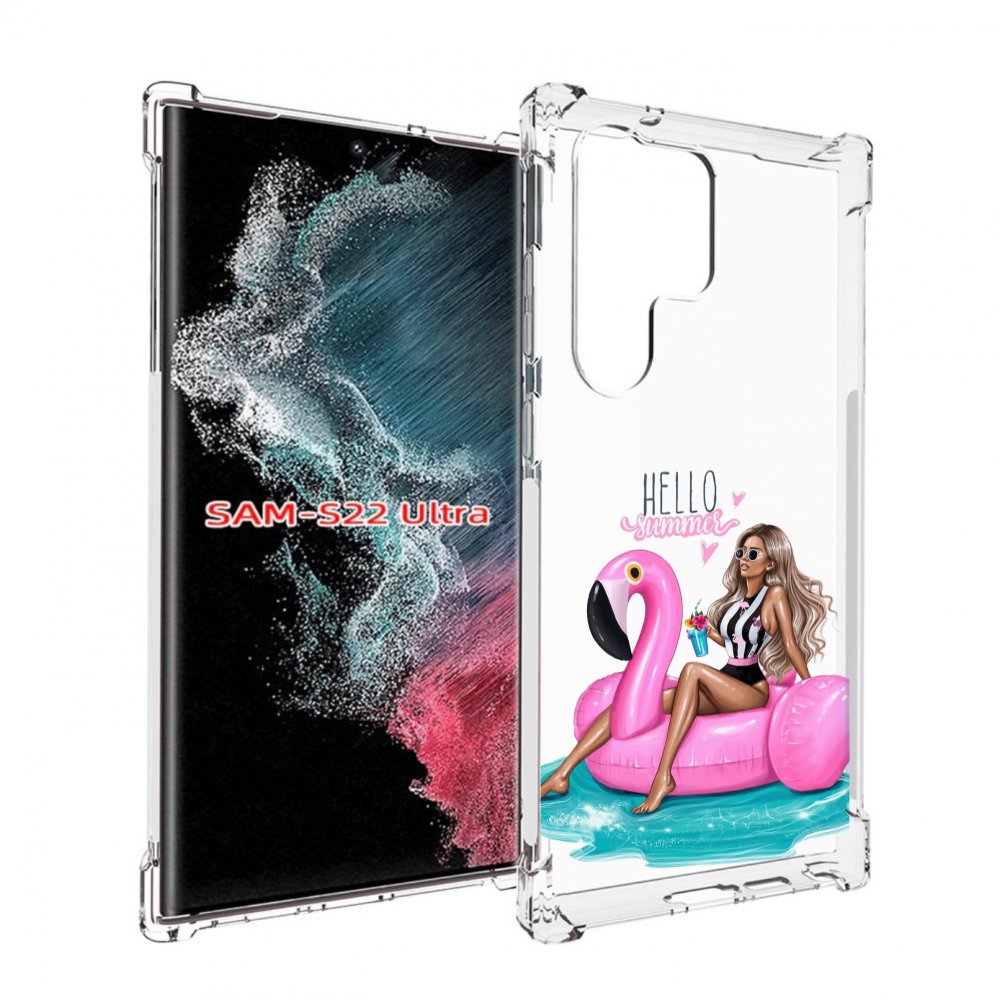 

Чехол Mypads Hello-Summer Для Samsung Galaxy S23 Ultra, Прозрачный, Tocco