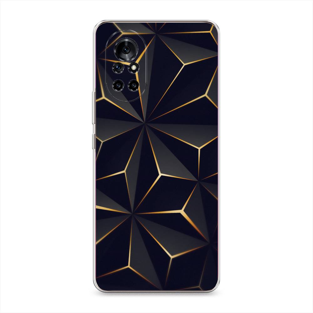 

Чехол на Honor V40 Lite "Черные полигоны", Золотистый;черный, 6105750-3