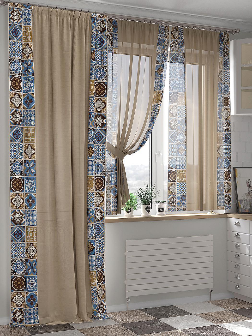 

Комплекты штор AT HOME Легронвис высота 260 см, ширина 150 см, Бежевый, 524090